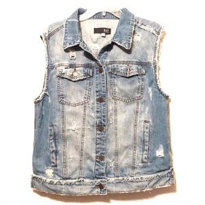 Kut From The Kloth Distressed Denim Vest